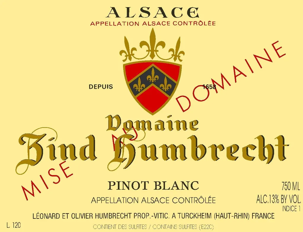 Alsace Pinot Blanc Bottle
