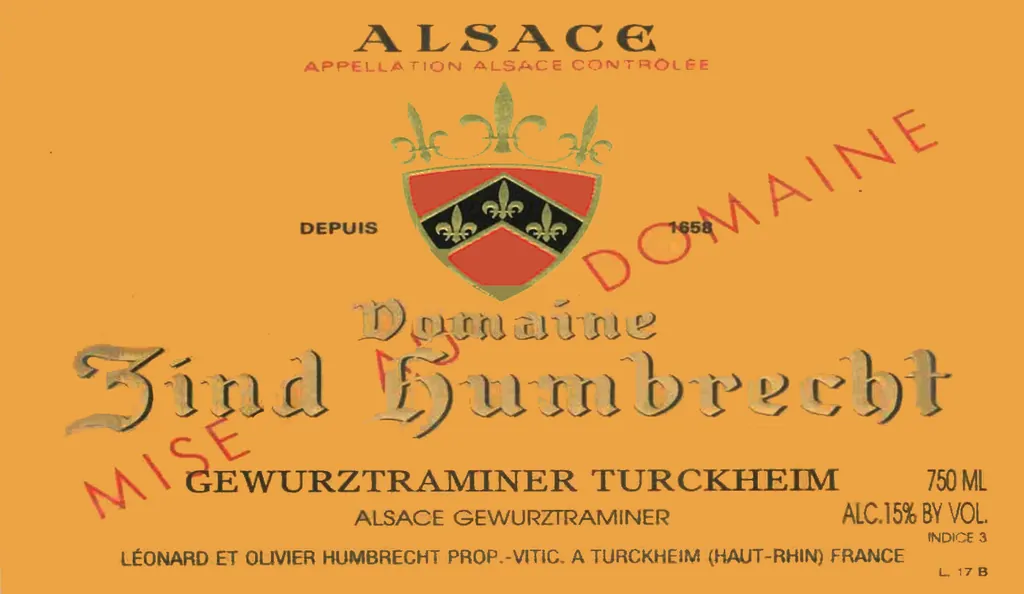 Alsace Turckheim Gewurztraminer Bottle