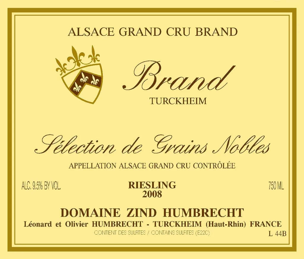 Brand Selection de Grains Nobles Riesling Bottle