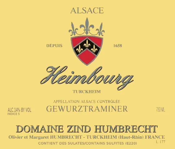 Heimbourg Gewurztraminer Bottle