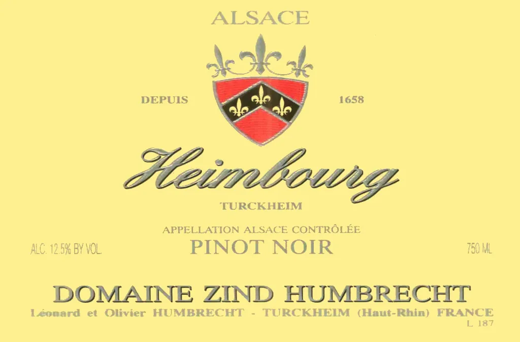 Heimbourg Pinot Noir Bottle