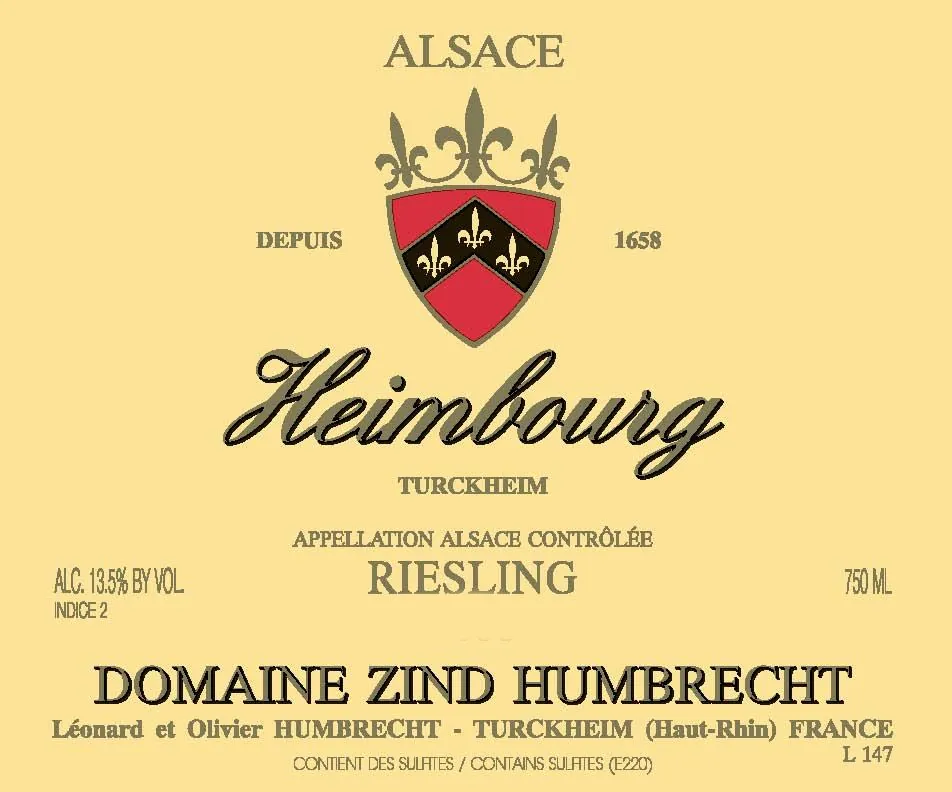 Heimbourg Riesling Bottle