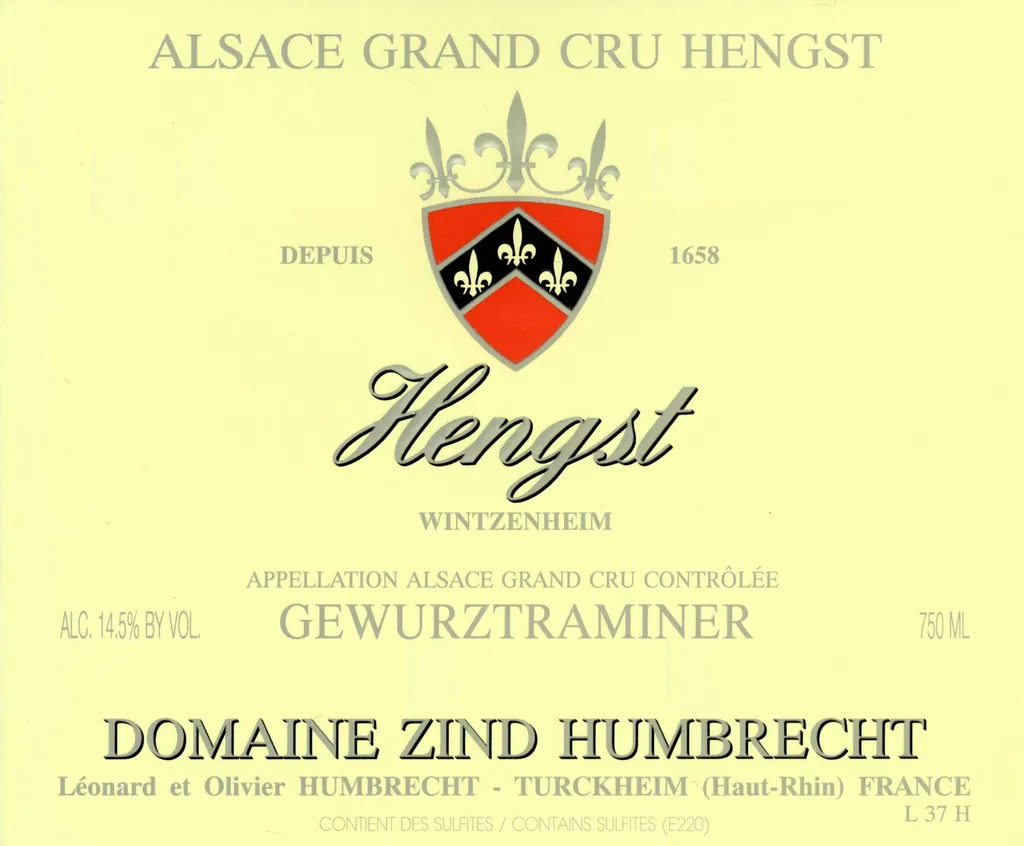 Hengst Gewurztraminer Bottle