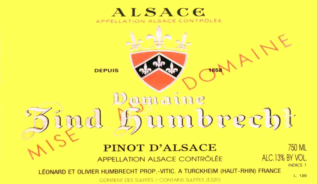 Pinot d'Alsace Bottle