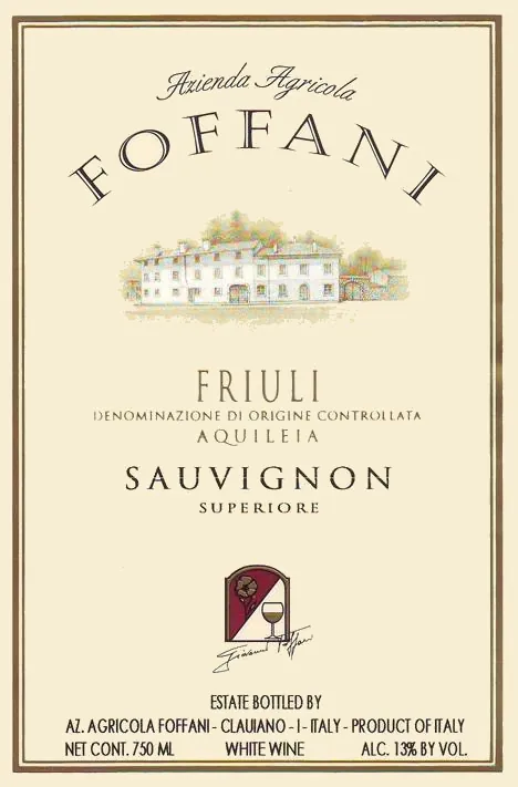 Friuli Aquileia Superiore Sauvignon Bottle