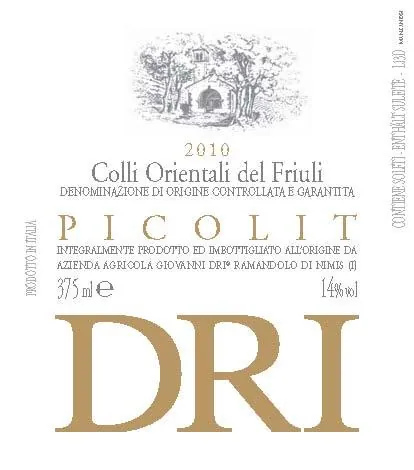 Colli Orientali del Friuli Picolit Bottle