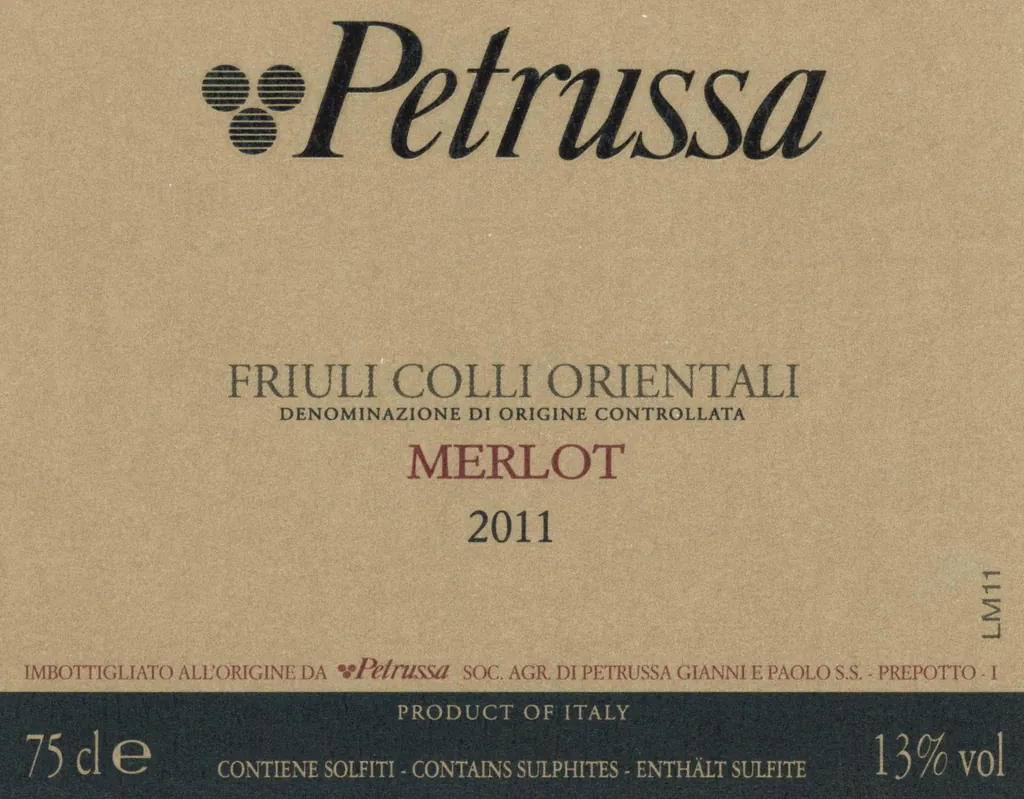 Colli Orientali del Friuli Merlot Bottle