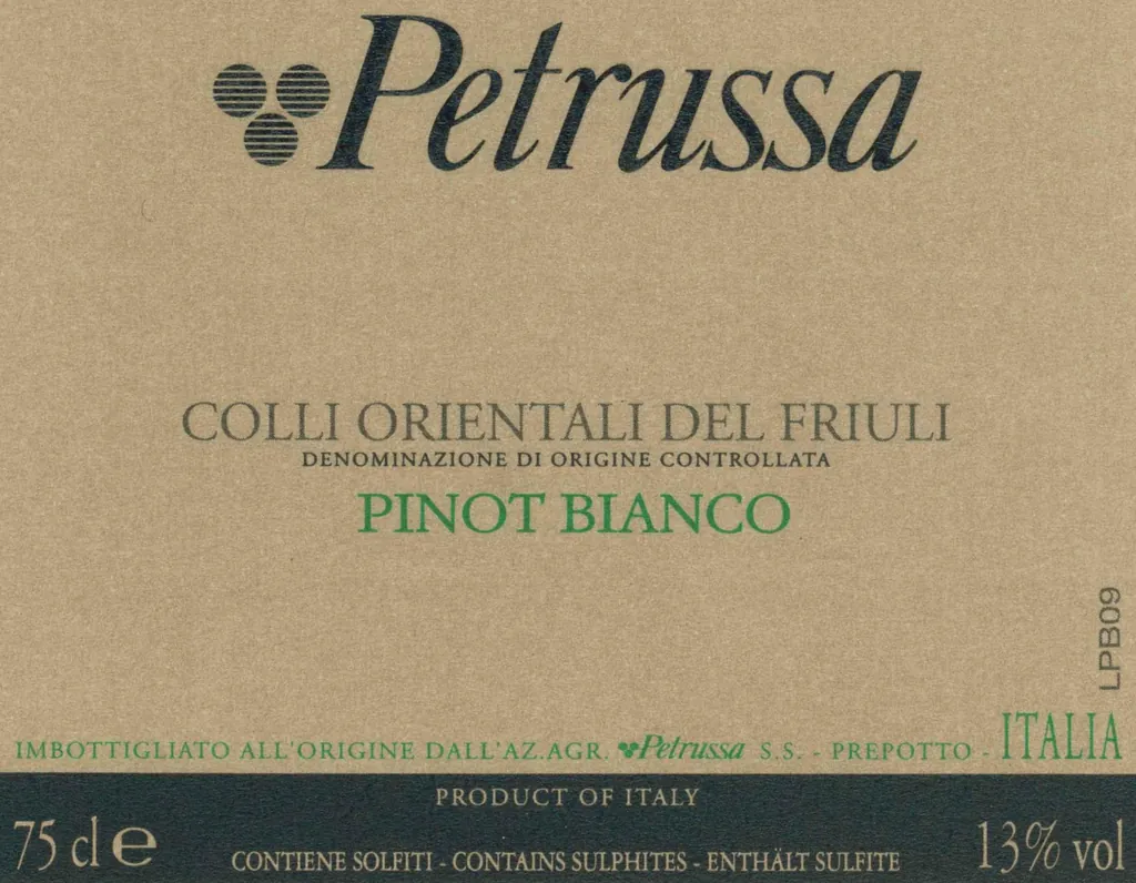 Colli Orientali del Friuli Pinot Bianco Bottle