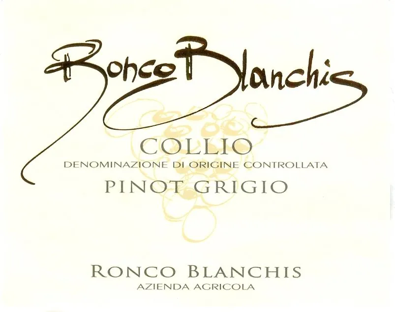Collio Pinot Grigio Bottle