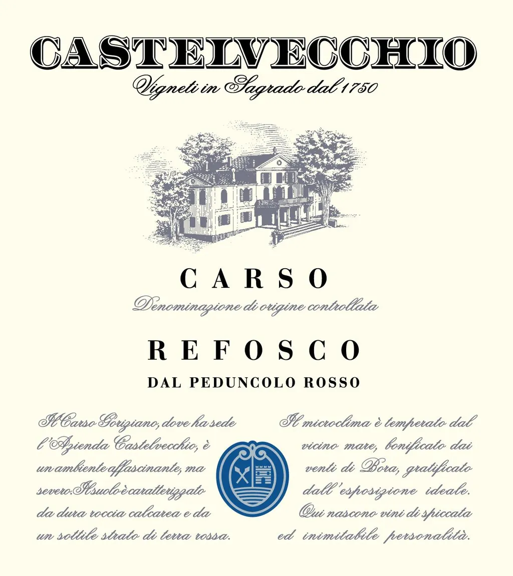 Carso Refosco dal Peduncolo Rosso Bottle