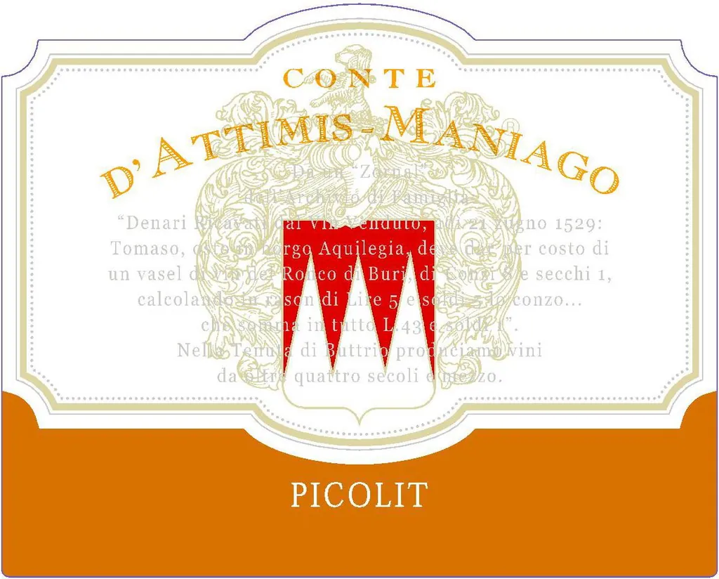Colli Orientale del Friuli Picolit Bottle