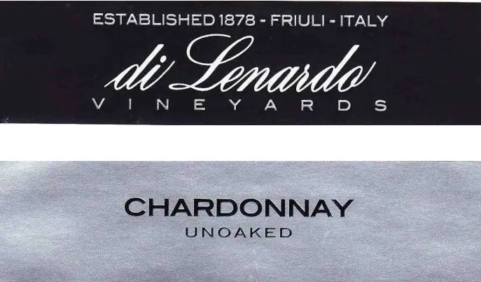 Unoaked Chardonnay Bottle