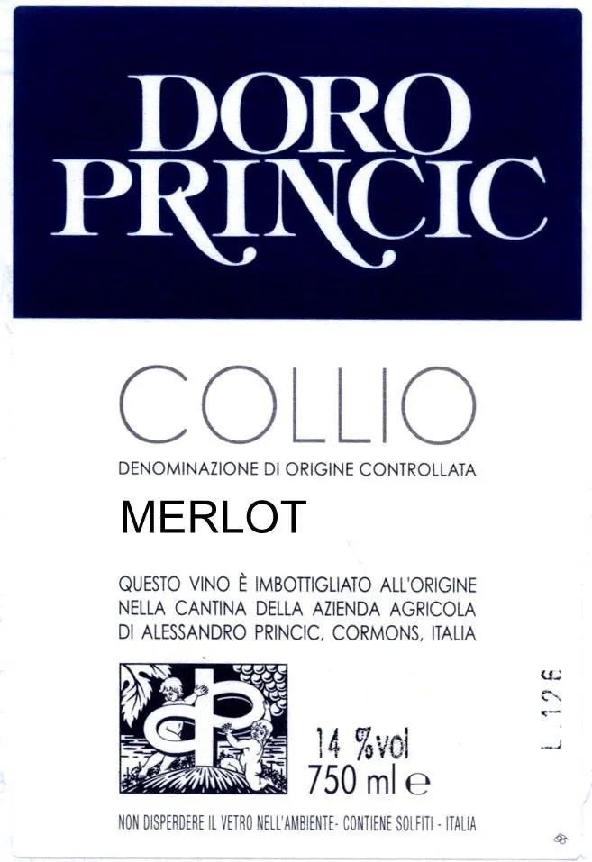 Collio Merlot Bottle