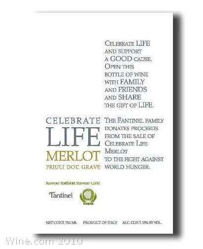 Celebrate Life Merlot Bottle