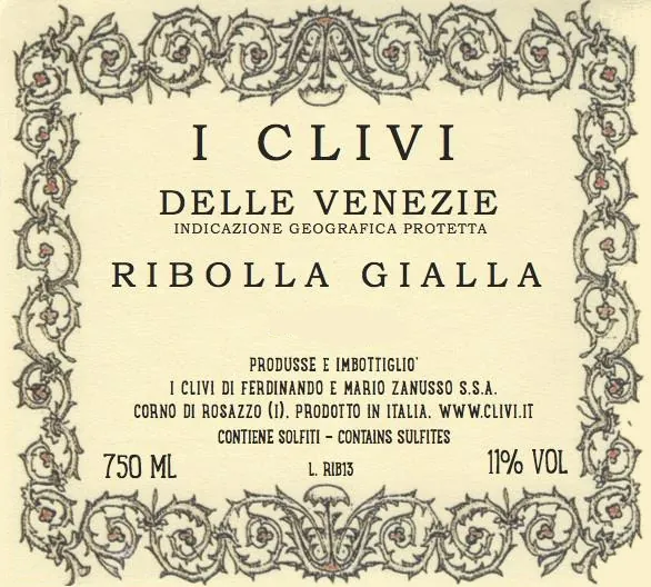 Colli Orientali del Friuli Ribolla Bottle