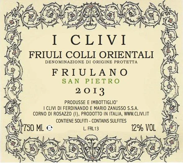Colli Orientali del Friuli San Pietro Friulano Bottle