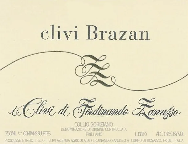Collio Brazzano di Cormons Clivi Brazan Bottle