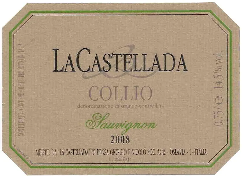 Collio Sauvignon Blanc Bottle