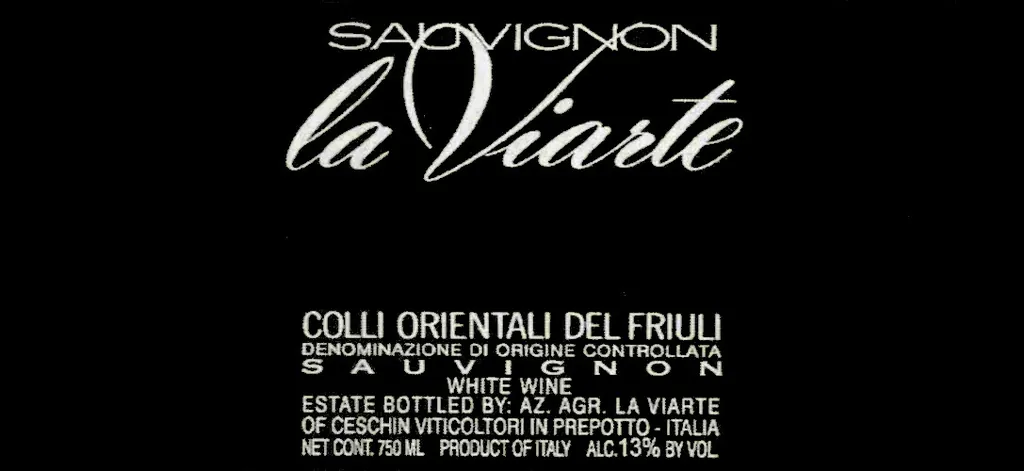 Colli Orientali del Friuli Sauvignon Bottle