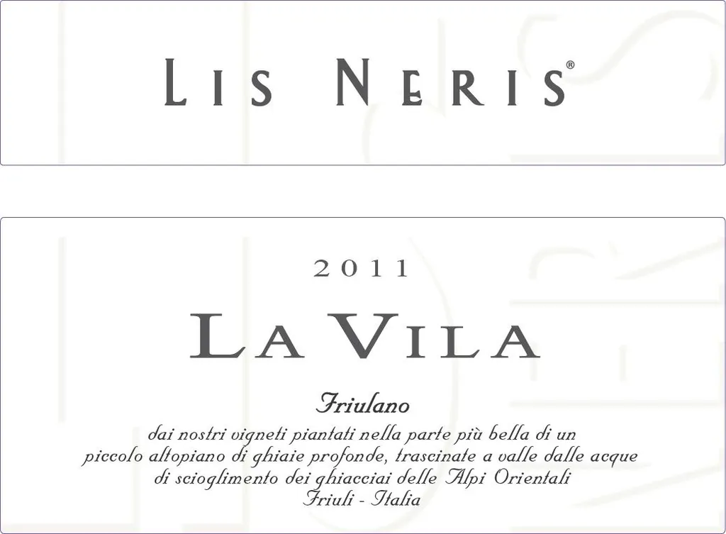 La Vila Friulano Bottle
