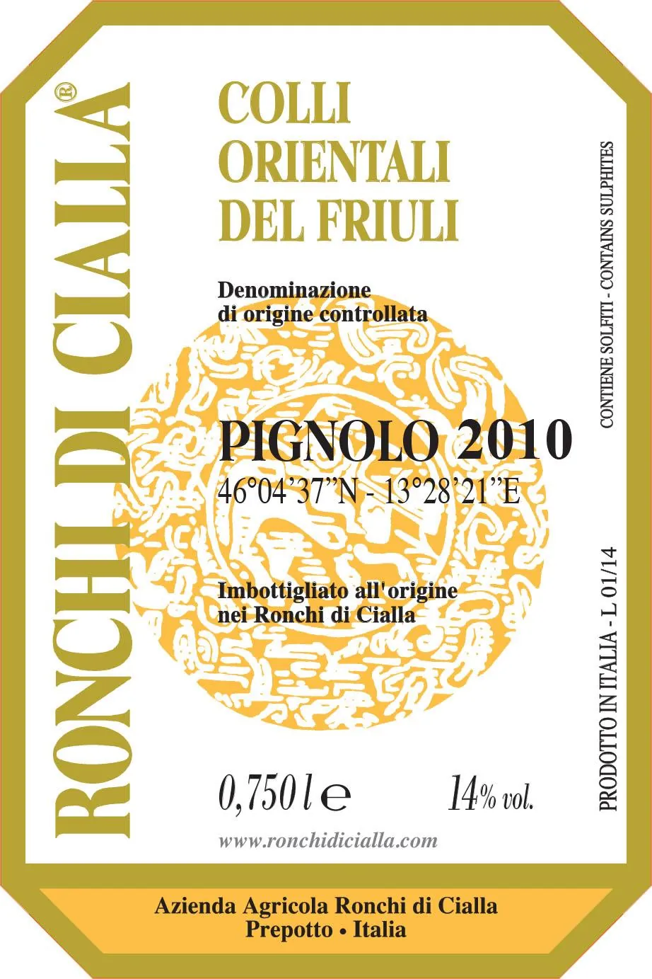 Colli Orientali del Friuli Pignolo Bottle