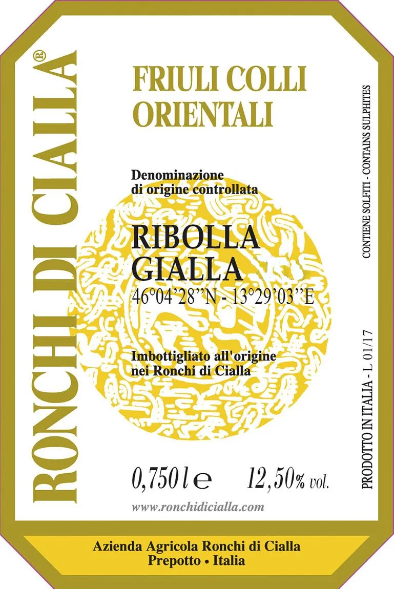 Ribolla Gialla Bottle