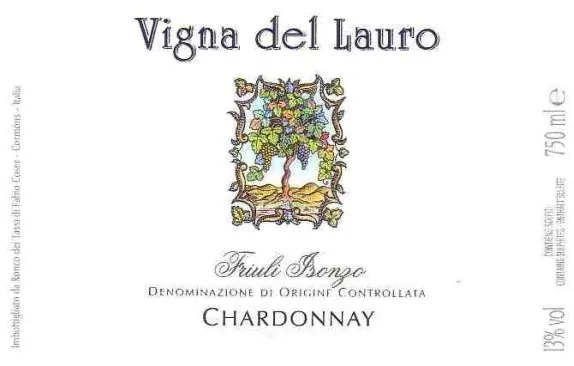 Friuli Isonzo Vigna del Lauro Chardonnay Bottle