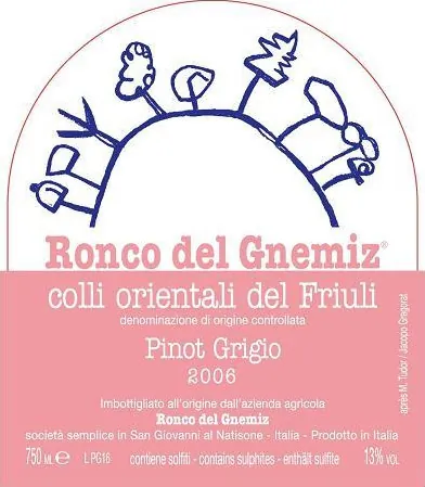 Pinot Grigio Bottle