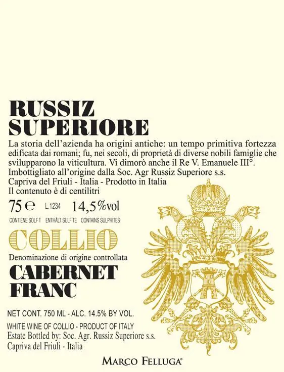 Cabernet Franc Bottle