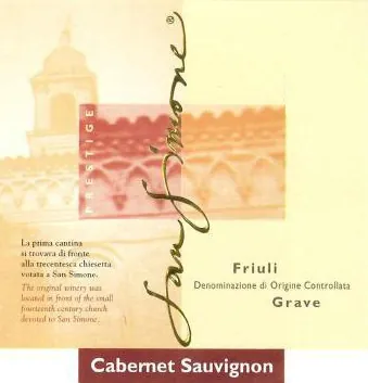 Friuli Grave Prestige Cabernet Sauvignon Bottle