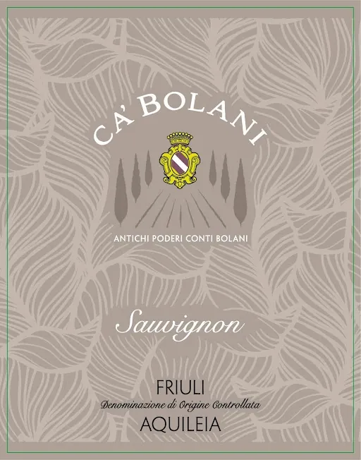 Friuli Aquileia Sauvignon Blanc Bottle