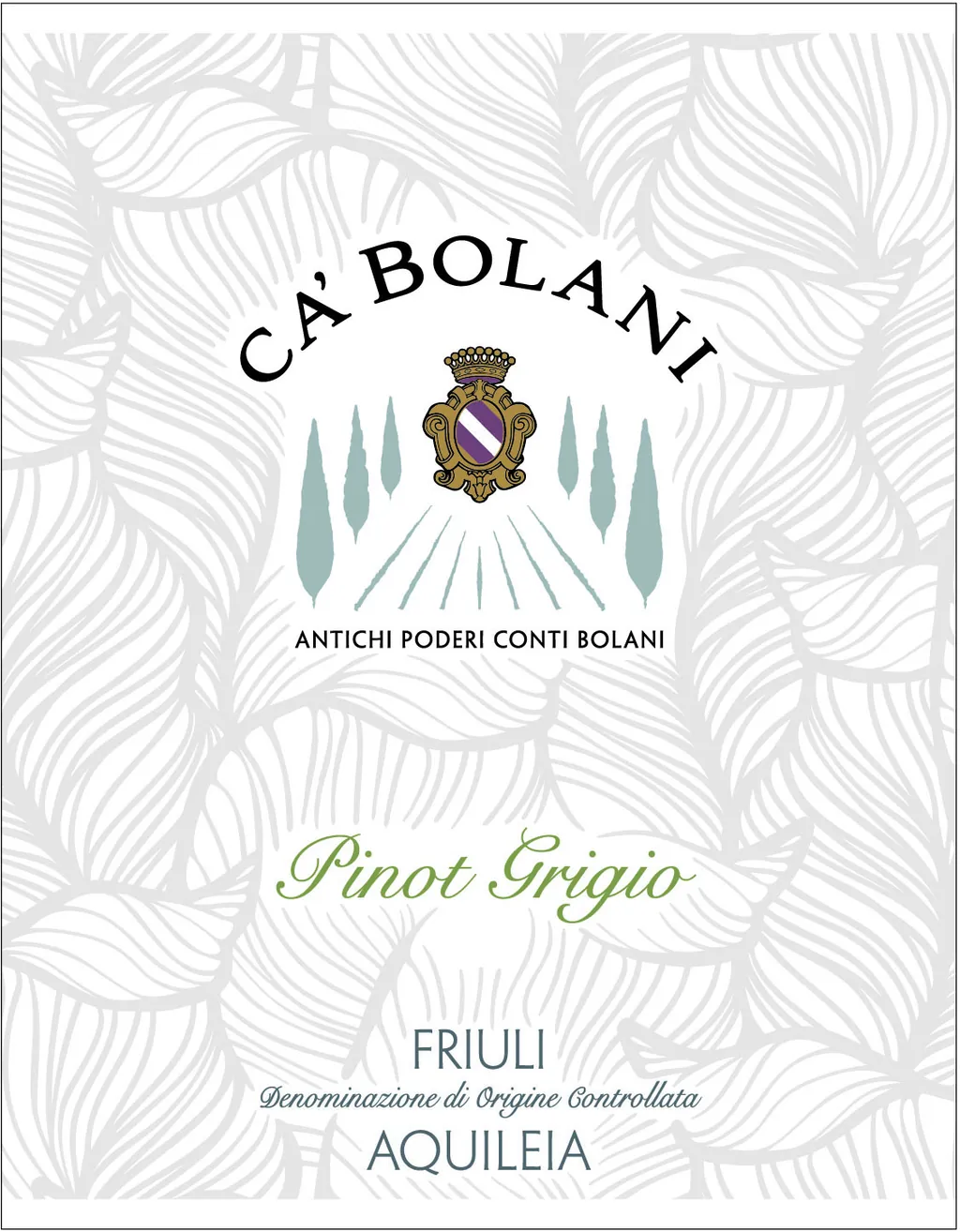 Friuli Pinot Grigio Bottle