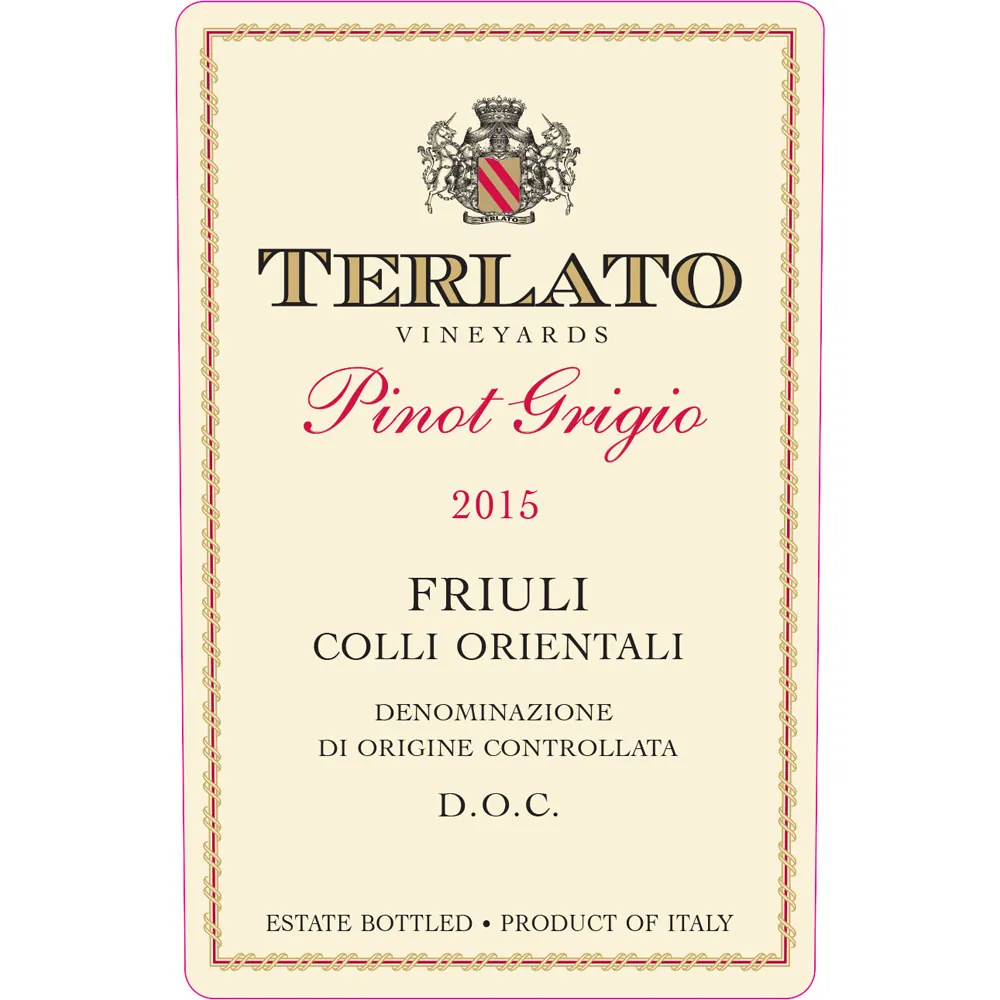 Friuli Pinot Grigio Bottle