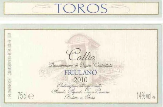 Collio Friulano Bottle