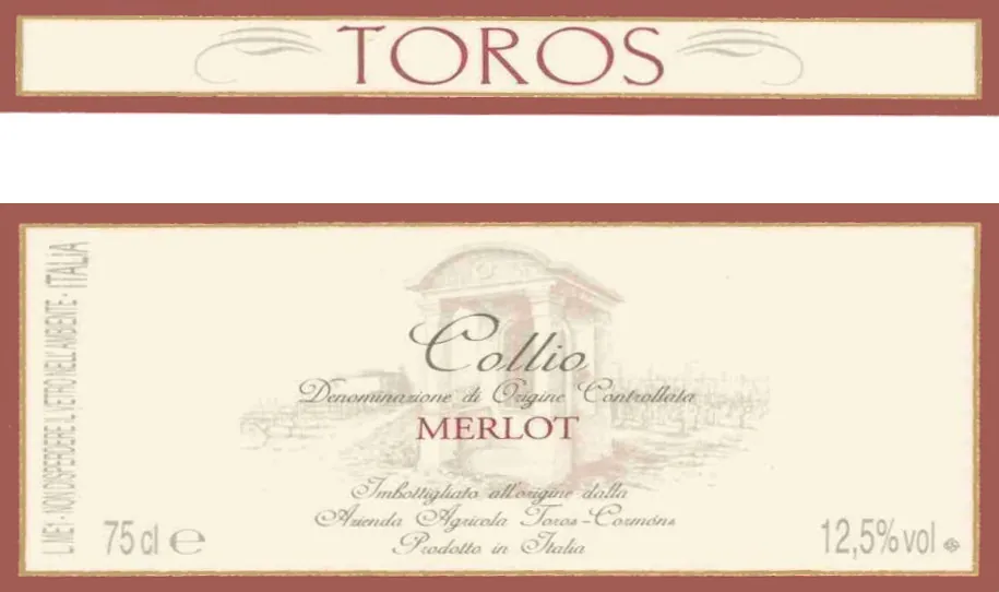 Collio Merlot Bottle