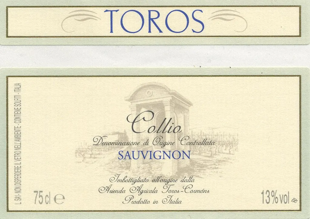 Collio Sauvignon Bottle