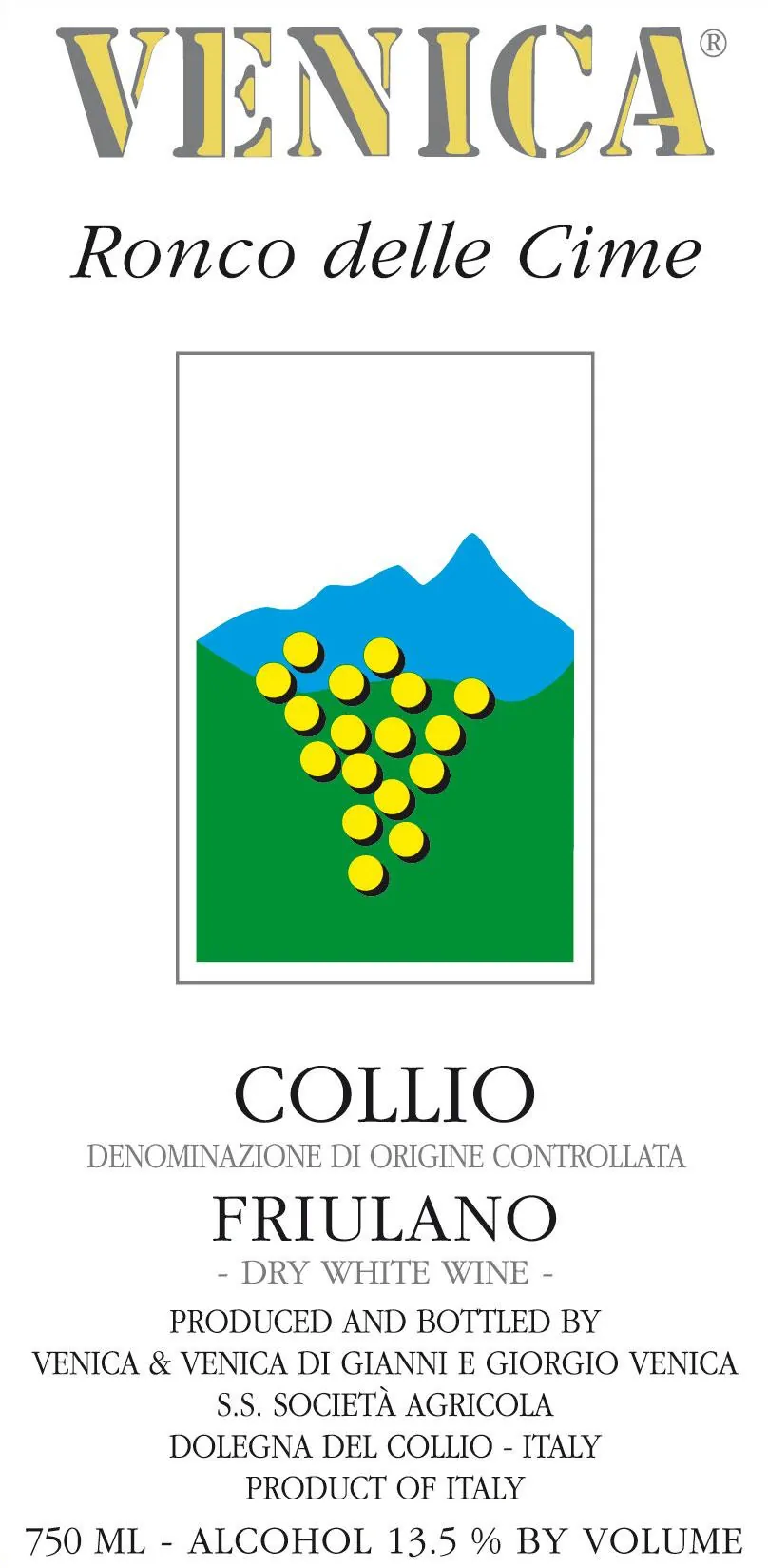 Collio Ronco delle Cime Friulano Bottle