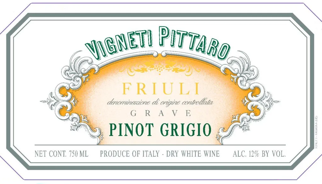 Friuli Grave Pinot Grigio Bottle