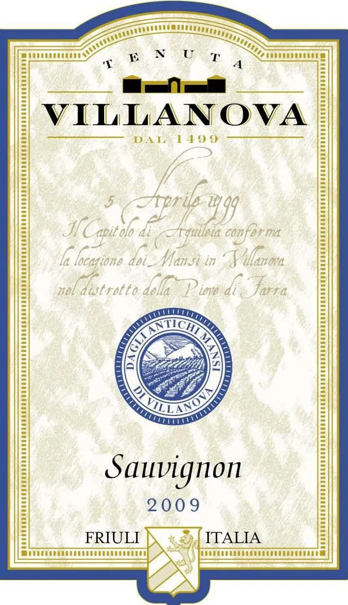 Friuli Isonzo Sauvignon Bottle