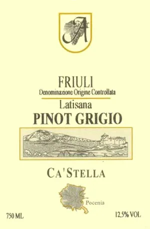 Friuli Latisana Ca'Stella Pinot Grigio Bottle