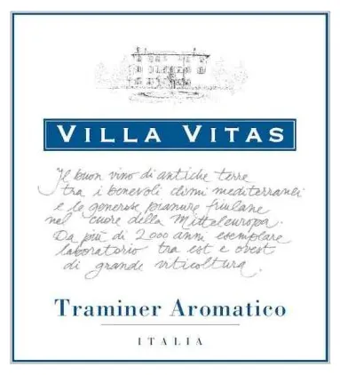 Friuli Aquileia Villa  Traminer Aromatico Bottle