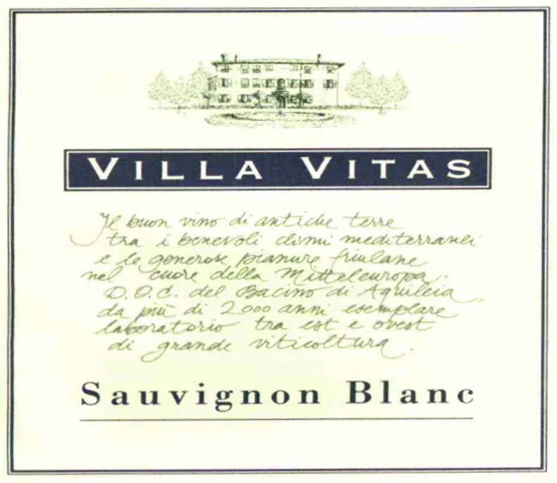 Villa  Sauvignon Blanc Bottle