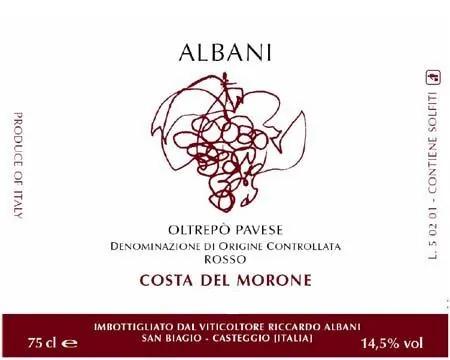 Oltrepo Pavese Costa del Morone Rosso Bottle