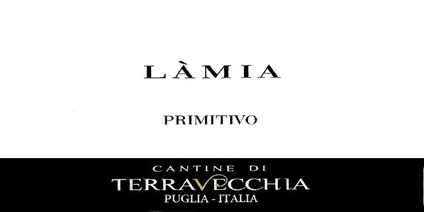 Cantine di Terravecchia Lamia Primitivo Bottle
