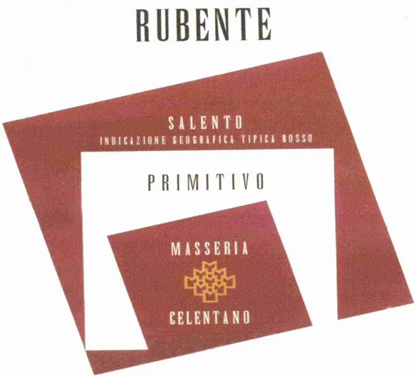 Salento Masseria Celentano Rubente Primitivo Bottle