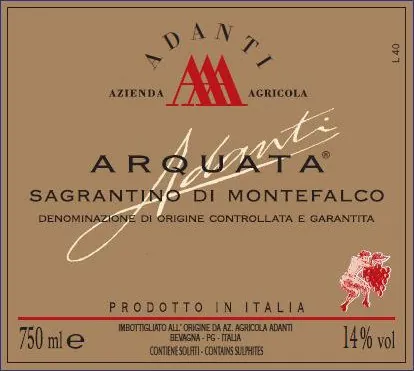Arquata Sagrantino di Montefalco Bottle