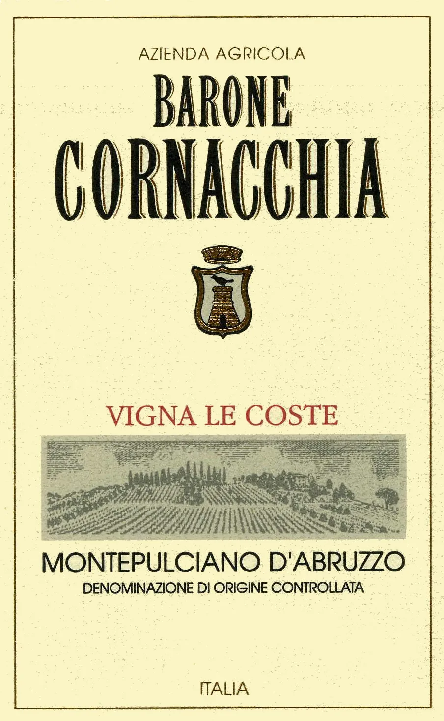 Montepulciano d'Abruzzo Vigna Le Coste Bottle