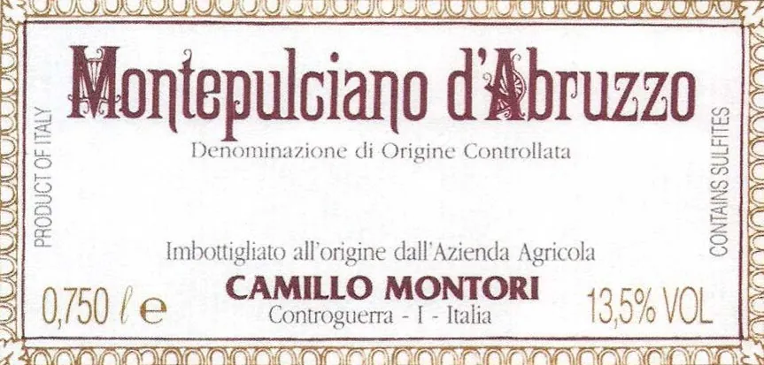 Montepulciano d'Abruzzo Bottle