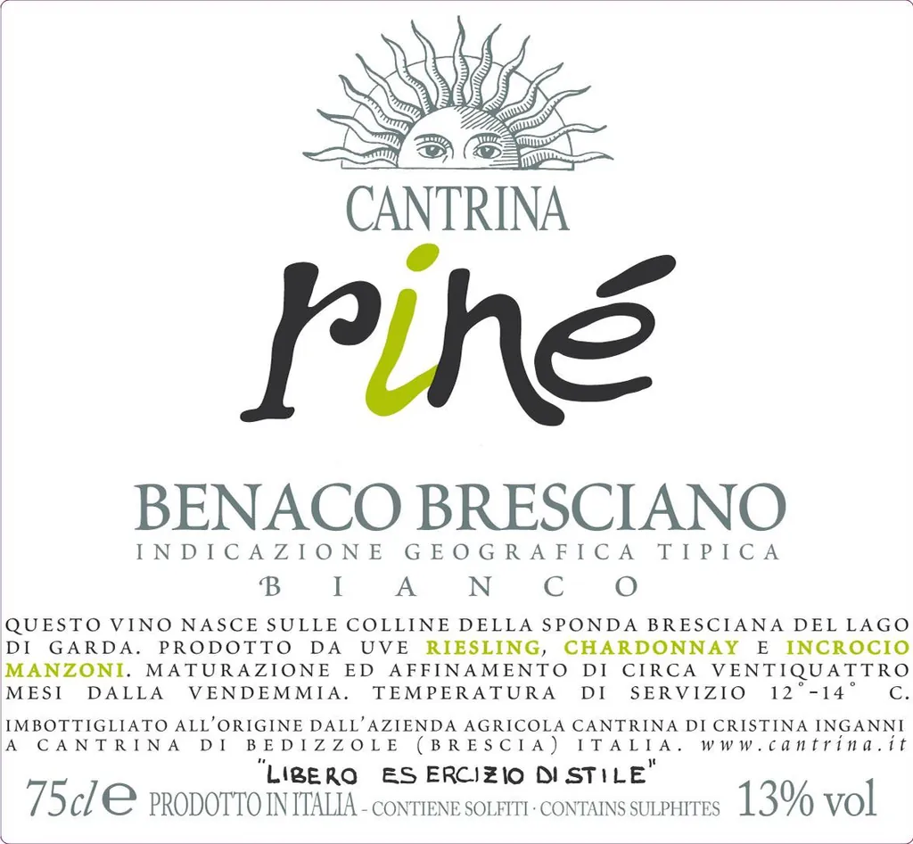 Benaco Bresciano Rine Bianco Bottle
