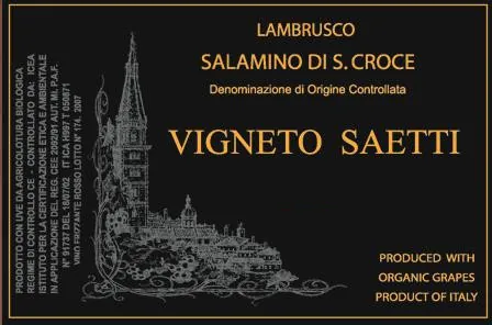 Lambrusco Salamino di Santa Croce Bottle